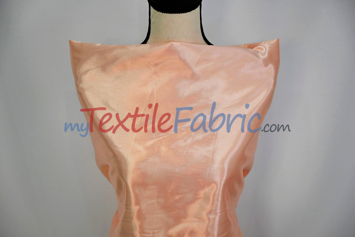 Bridal Satin Polyester Fabric - Shiny Solid, 58/60" Width, Multiple Colors (Yards, Bolts, Sample Swatches)