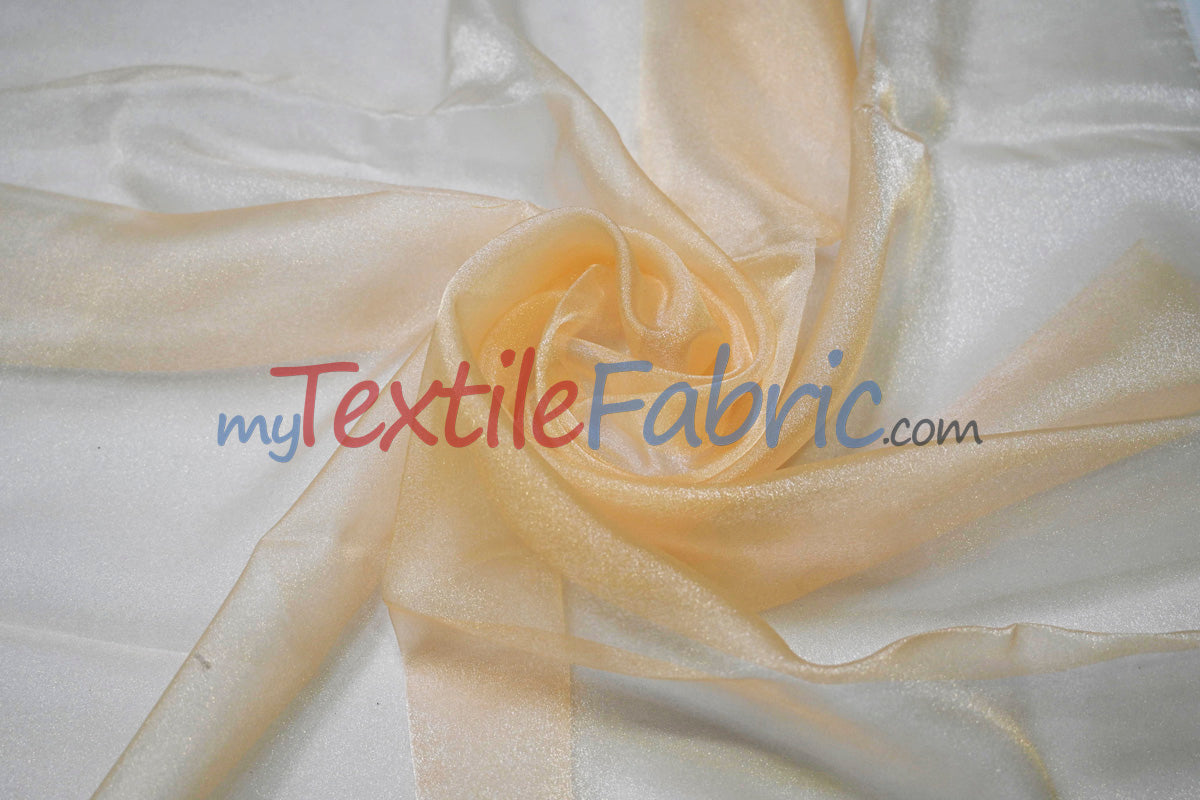 Crystal Organza Nylon Fabric - Sheer Sparkling, 45" Width (1 Yard)