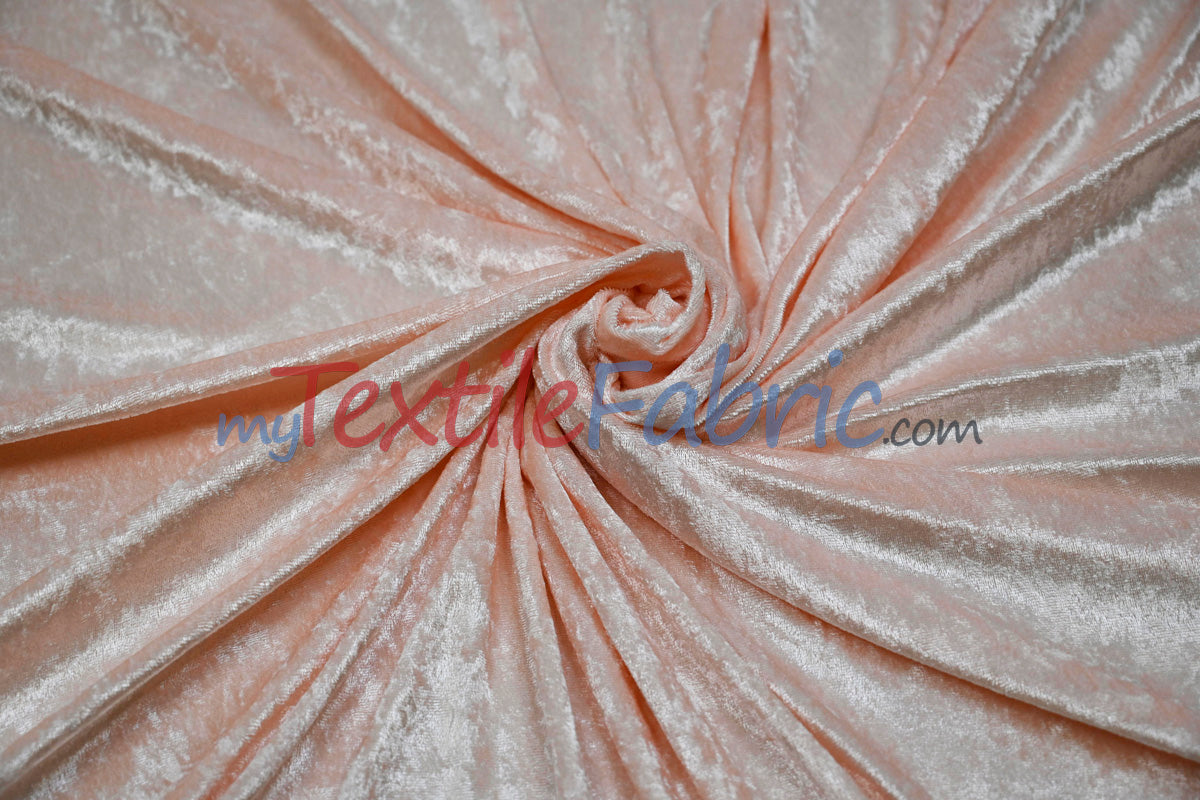 Panne Velvet Polyester Fabric - Crush Panne Velour, Solid, 58/60" Width (1 Yard)
