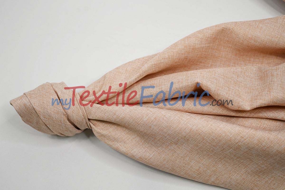 Vintage Linen Polyester Fabric - Faux Burlap, Rustic Natural Look, 58/60" Width (1 Yard)