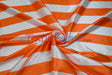Stripe Satin Charmeuse Polyester Fabric - 2" Stripe, Multiple Colors, 58/60" Width (1 Yard)