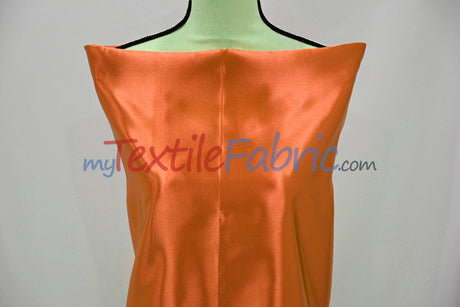 Bridal Satin Polyester Fabric - Shiny Solid, 58/60" Width, Multiple Colors (Yards, Bolts, Sample Swatches)