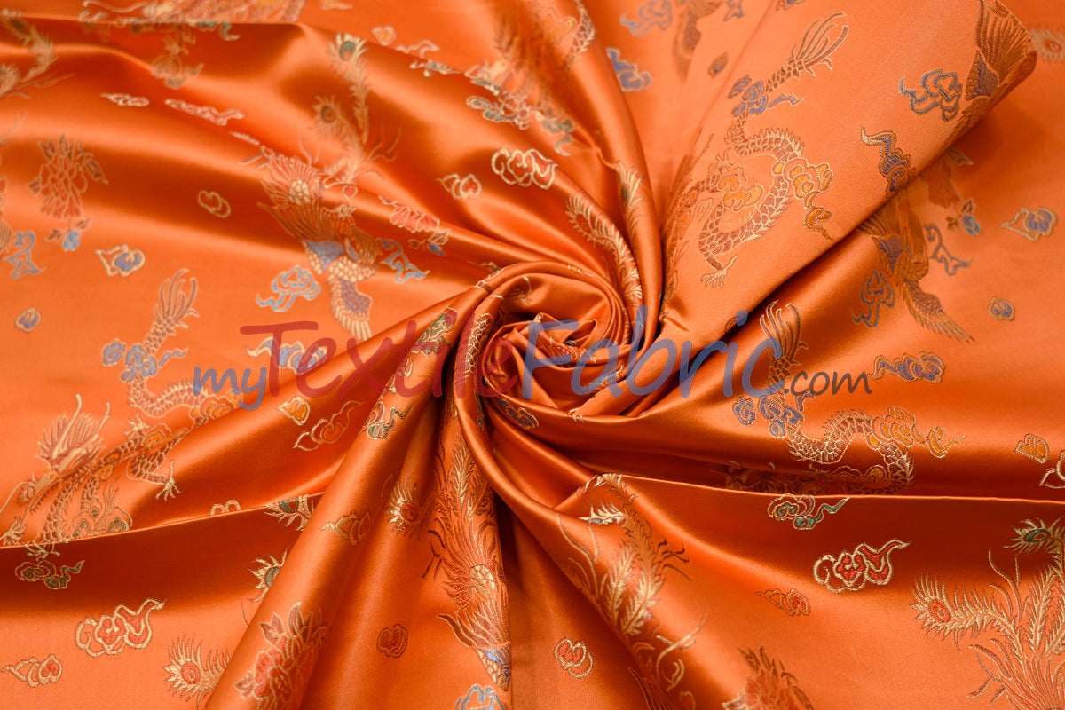 Dragon Brocade Chinese Brocade Fabric - Dragon Pattern, 45" Width (1 Yard)