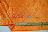 Satin Jacquard Satin Flower Brocade Polyester Fabric - Tone On Tone Floral Brocade, 60" Wide (65 Yards)