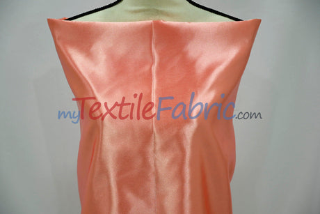 Bridal Satin Polyester Fabric - Shiny Solid, 58/60" Width, Multiple Colors (Yards, Bolts, Sample Swatches)