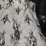 3 Yards Chantilly Embroidered Lace Fabric with Eyelash Scallop