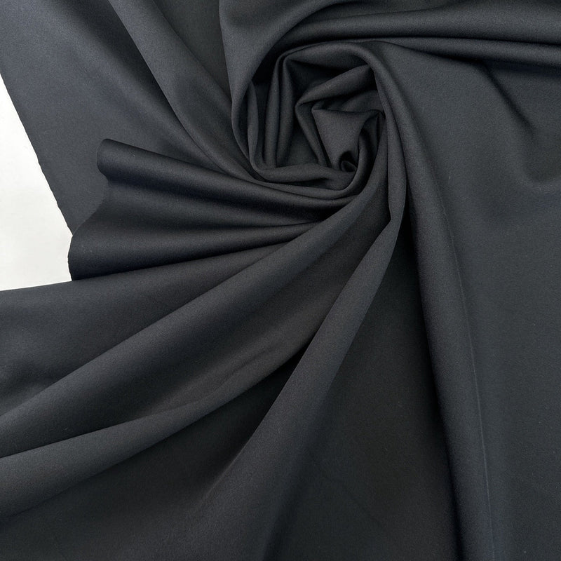 Black Polyester Elastane Knitted Fabric