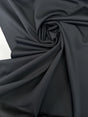 Black Polyester Elastane Knitted Fabric