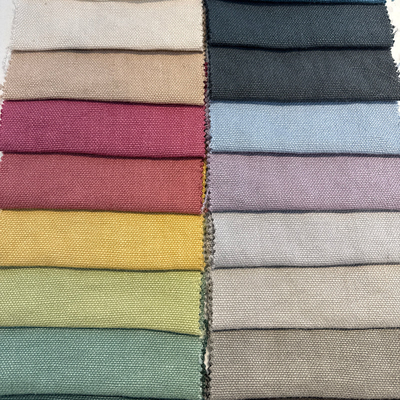 Muldon Irish Heavy Linen Upholstery Fabric - Heavy Washed Linen, 53" Width (1 Yard)