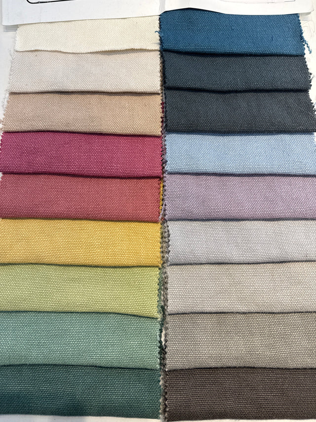 Muldon Irish Heavy Linen Upholstery Fabric - Heavy Washed Linen, 53" Width (1 Yard)