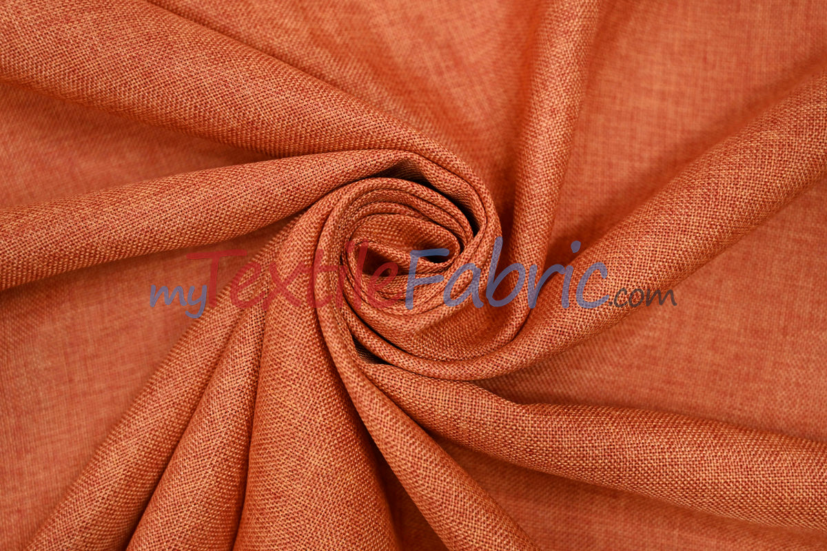 Vintage Linen Polyester Fabric - Faux Burlap, Rustic Natural Look, 58/60" Width (1 Yard)