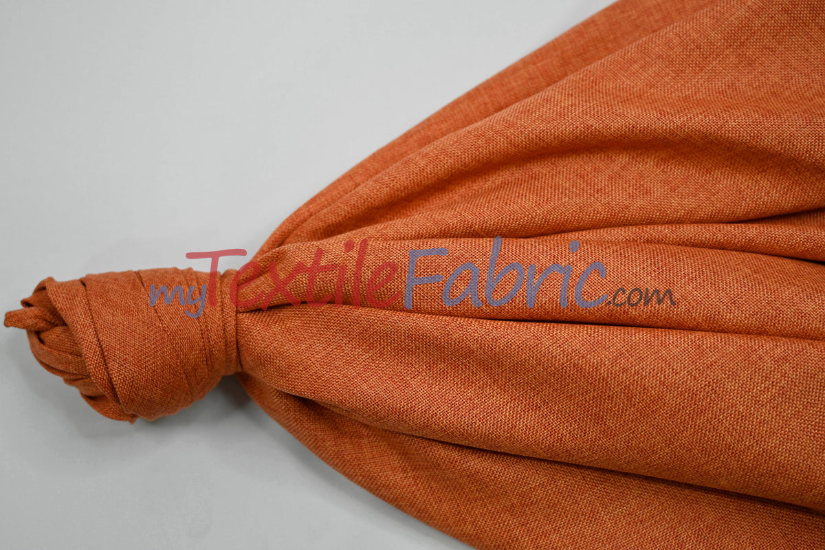 Vintage Linen Polyester Fabric - Faux Burlap, Rustic Natural Look, 58/60" Width (1 Yard)