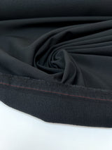 Black Wool Polyamide Cotton Suit Fabric