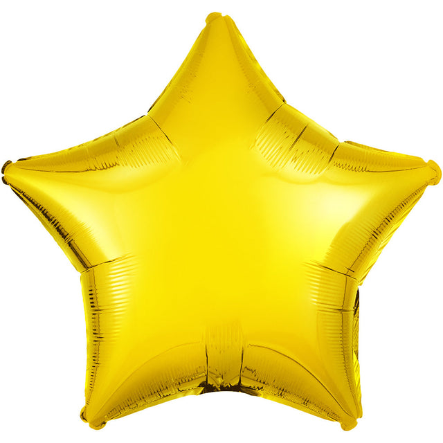 Foil Balloon 19 Inch Star Metallic Yellow