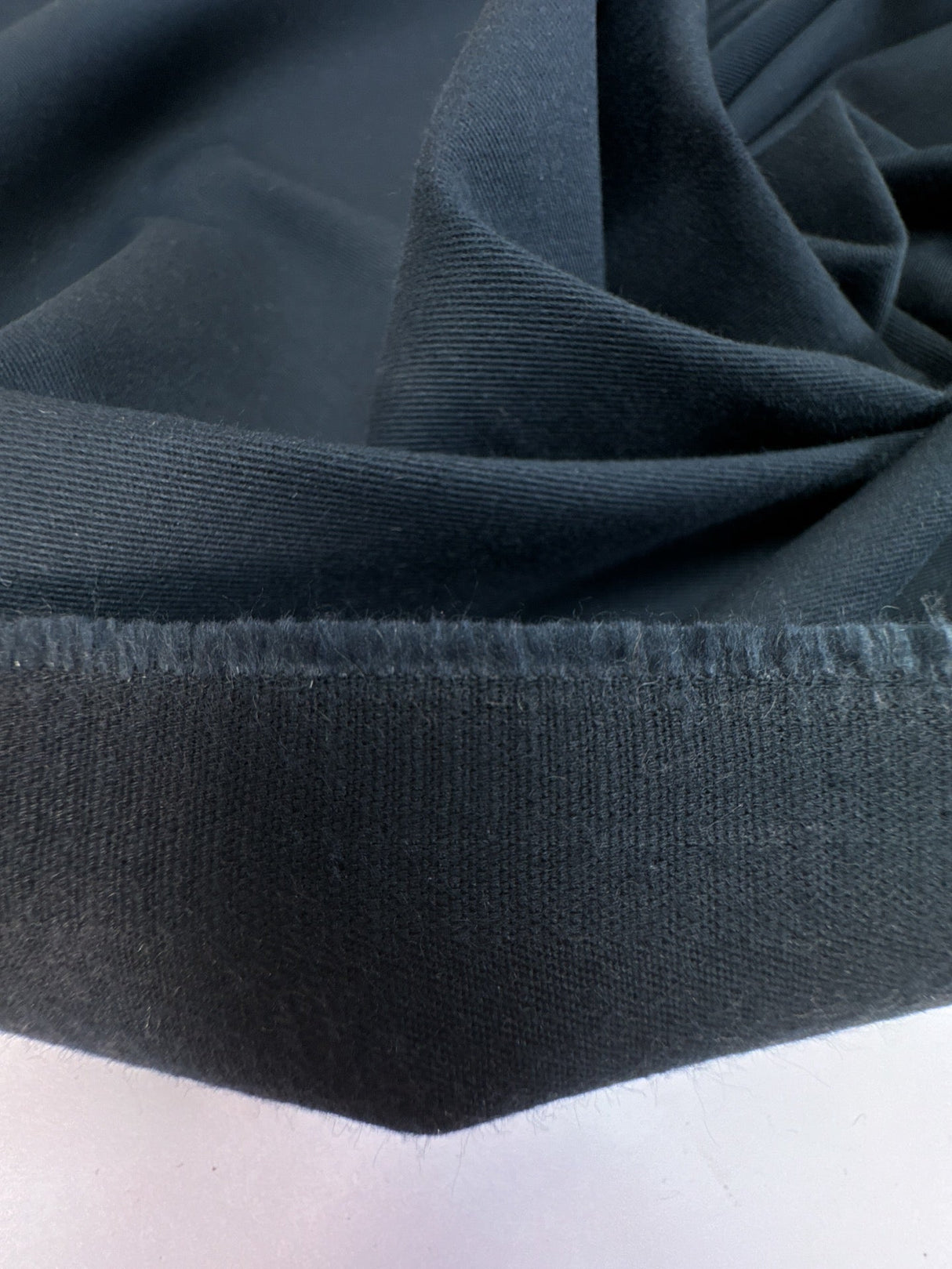 Blue Cotton Elastane Twill Suit Fabric