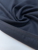 Wool Cotton Casual Fabric Blue Black