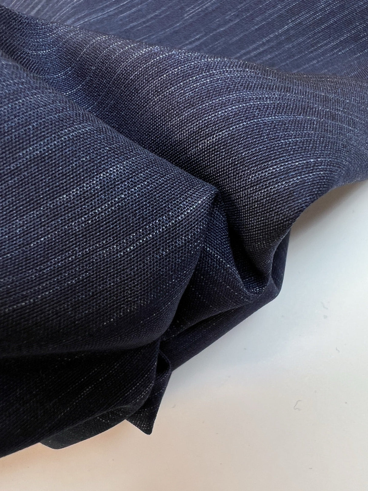 Italian Melange Blue Wool Fabric