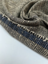 Wool Cotton Tweed Melange Beige-Black