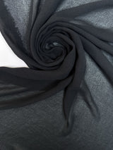 Black Polyester Crepe
