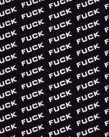Printed Nylon Spandex Black & White Bold Text