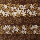 1 Yard 100% Polyester Tiare Garden Glitter Fabric with Plumeria Flowers 36" Cut