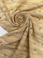 Printed Beige Wool Fabric