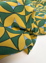 Silk Crepe Multicolour Printed Fabric