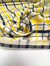 Checked Acrylic Cotton Wool Fabric