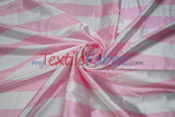 Stripe Satin Charmeuse Polyester Fabric - 2" Stripe, Multiple Colors, 58/60" Width (1 Yard)