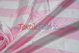 Stripe Satin Charmeuse Polyester Fabric - 2" Stripe, Multiple Colors, 58/60" Width (1 Yard)