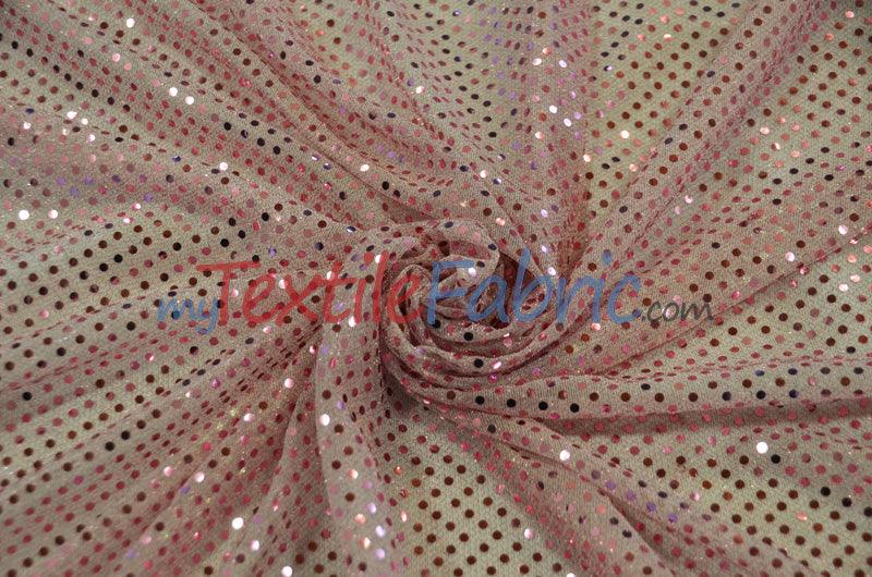 Confetti Dot Sequins Polyester Fabric - 3Mm Sequins, 45" Width (1 Yard)