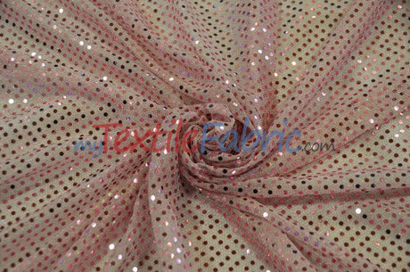 Confetti Dot Sequins Polyester Fabric - 3Mm Sequins, 45" Width (1 Yard)
