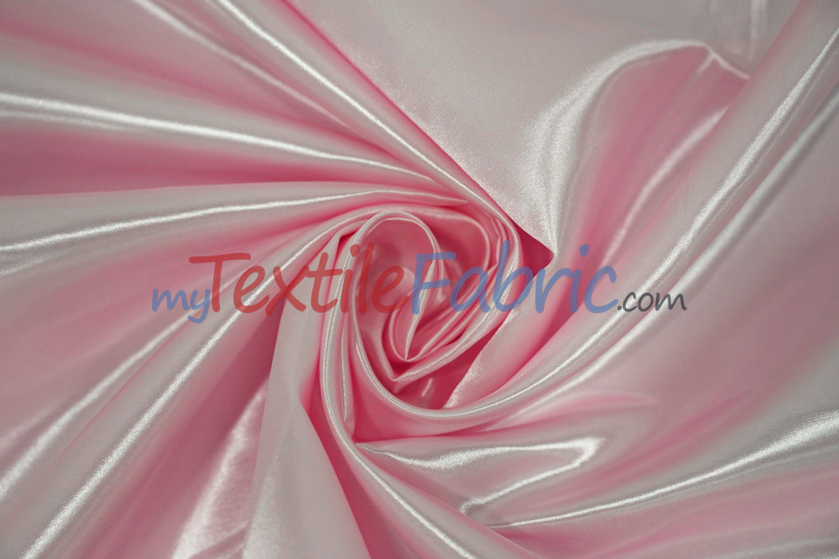 Bridal Satin Polyester Fabric - Shiny Solid, 58/60" Width, Multiple Colors (Yards, Bolts, Sample Swatches)