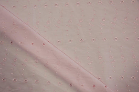 Polyester Cotton Eyelet Embroidery Fabric - No Scallop Ends, Multiple Colors, 60" Wide (1 Yard)