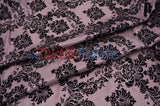Damask Flocking Taffeta Fabric - Flocking Velvet Damask, 58/60" Width (1 Yard)