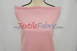 Gingham Seersucker 100 Percent Polyester Fabric - Yellow, Apricot, Pink Gingham Pattern, 57/59" Width (1 Yard)