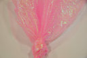 Crush Iridescent Pearl Organza Polyester Fabric - Sheer Crushed Holographic, 38/40" Width (1 Yard)