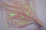 Iridescent Pearl Organza Polyester Fabric - Sheer Holographic, 58/60" Width (1 Yard)