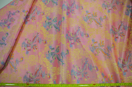 New Oriental Dragon Brocade Chinese Brocade Fabric - Oriental Dragon Pattern, 45" Width (1 Yard)