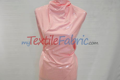 Shiny Stretch Patent Vinyl Fabric - 94% Polyester, 6% Spandex, Glossy Finish, 55" Width (1 Yard)
