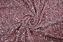 Sequins Stretch Velvet Polyester Spandex Fabric - Sequins On Plush Velvet, Multiple Colors, 60" Width (By The Yard)