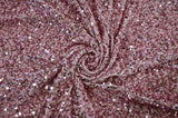 Sequins Stretch Velvet Polyester Spandex Fabric - Sequins On Plush Velvet, Multiple Colors, 60" Width (By The Yard)