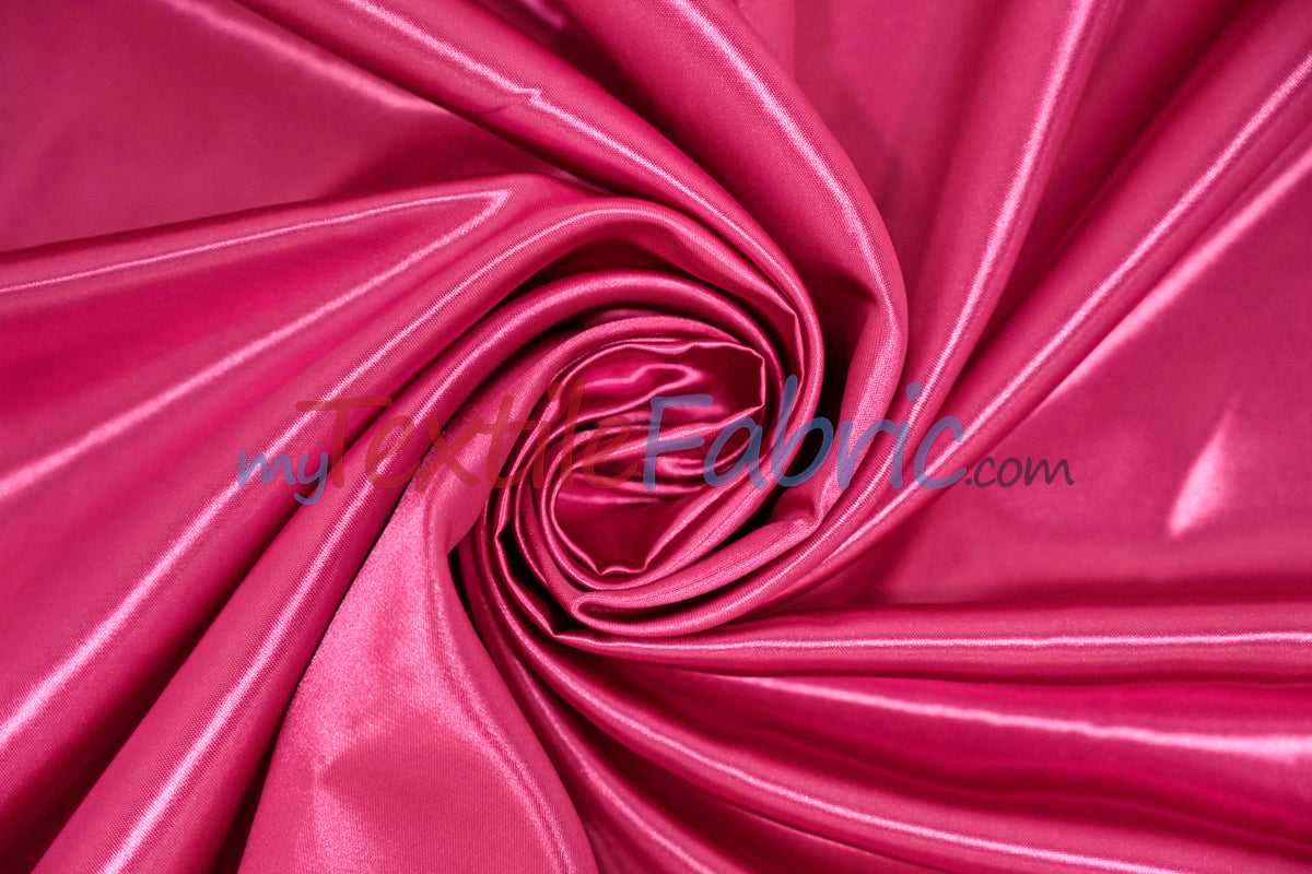 Bridal Satin Polyester Fabric - Shiny Solid, 58/60" Width, Multiple Colors (Yards, Bolts, Sample Swatches)