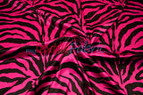 Zebra Charmeuse Satin Fabric - Zebra Print, 58/60" Width, Multiple Colors (1 Yard)