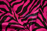Zebra Charmeuse Satin Fabric - Zebra Print, 58/60" Width, Multiple Colors (1 Yard)