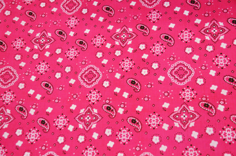 Bandana Cotton Print Polyester Cotton Broadcloth Fabric - Multiple Colors, 58/60" Width (1 Yard)