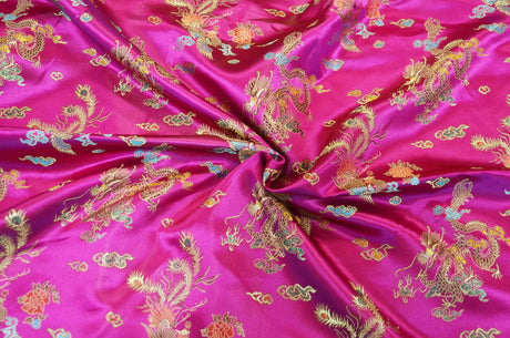 Dragon Brocade Chinese Brocade Fabric - Dragon Pattern, 45" Width (1 Yard)