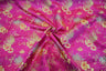 Chinese Flower Brocade Polyester Fabric - Oriental Floral Brocade, 45" Width (1 Yard)