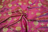 Chinese Medallion Brocade Polyester Fabric - Medallion Jacquard, 48" Width (1 Yard)