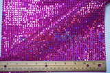 Holographic Mini Square Sequins Mesh Fabric - Holographic Mini Square Sequins, 45" Width (By The Yard)